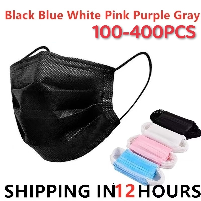 100-400pcs Black Mask Disposab - огляд і ціна Surgical Mask